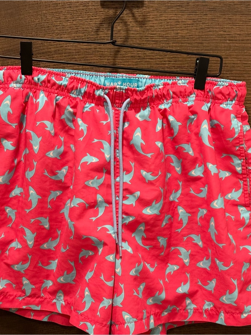 Coral Shark-Print Swim Trunks for Men